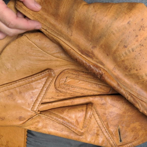 100% Old Leather Gary Gordon by Julius & Sons Leather Jacket - Picture 11 of 11